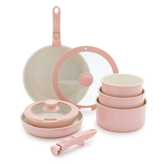 GreenLife Click 10-Piece Set, Pink banner
